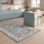 Tapis Thicket moderne à rayures effet pinceau, coloris turquoise, beige, gris, brun et blanc, lavable à la machine, antidérapant, à poils courts, idéal pour l'intérieur et l'extérieur, adapté aux animaux domestiques, pour salon, chambre, salle à manger, entrée, couloir, bureau.-955336380