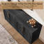 Buffet arqué cannelé de 31,42 po avec tablettes réglables, buffet moderne avec rangement pour salle à manger et cuisine-759780053-761895796
