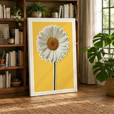 Golden Daisy Botanical - Wrapped Canvas