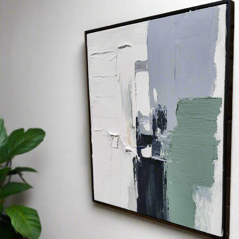 Profondeurs discrètes - Huile sur toile peinte à la main
