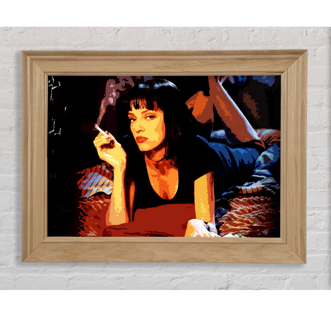 Pulp Fiction Mia Smoking - Einzelner Bilderrahmen Kunstdrucke