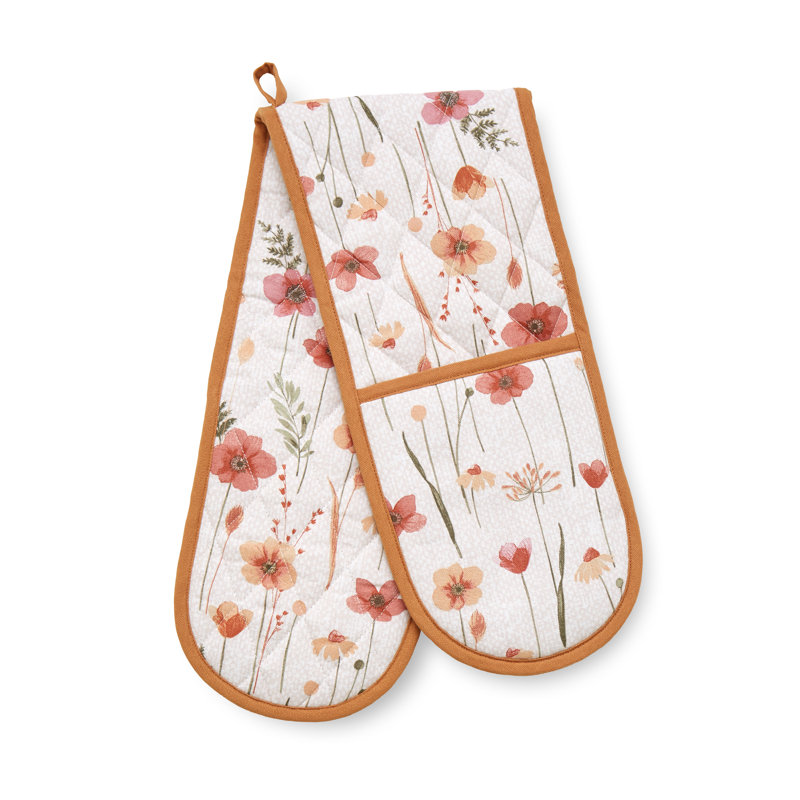Harvest Flowers Cotton Double Oven Glove