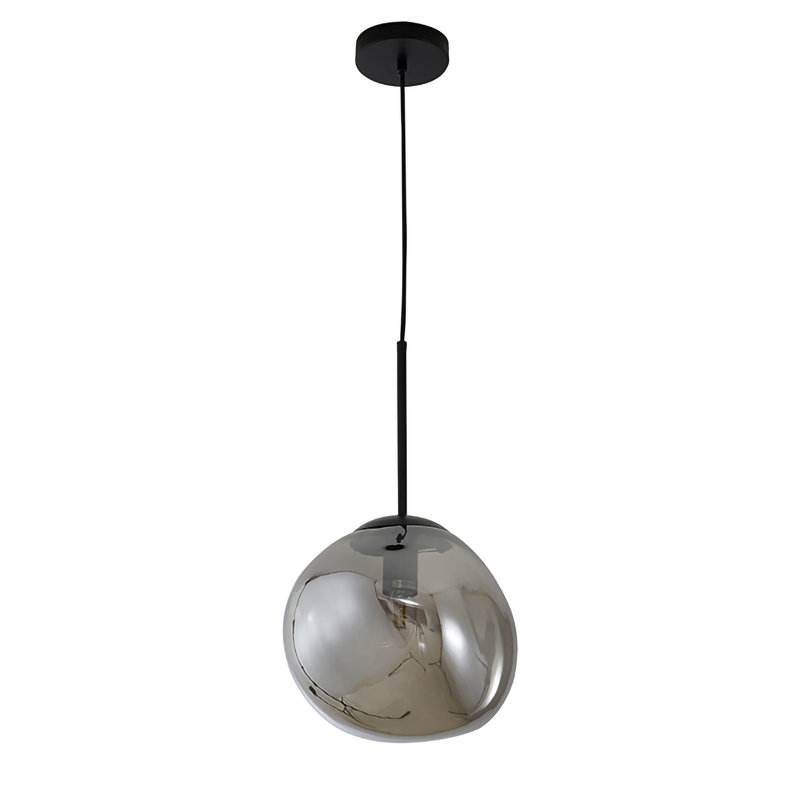 Luminaire suspendu moderne en verre 1 lumière déformée 