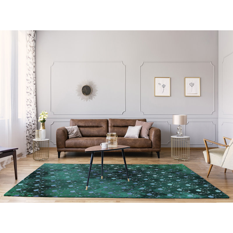 Chenille Polka Dots Indoor Rug, Rectangle 8' x 10'