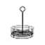 Table ronde en acier inoxydable noir
