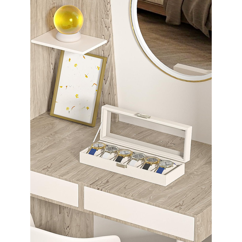 Présentoir à montre, boîte de rangement pour montre en cuir, support pour collection de montres