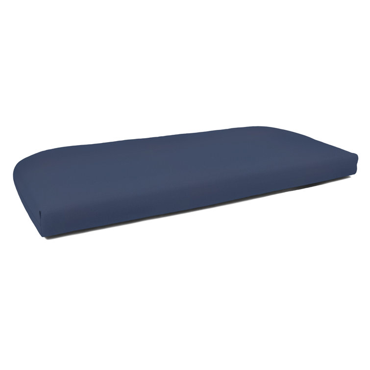 Casual Cushion Solid Sunbrella Fabric Indoor/Outdoor Wicker Bench Cushion