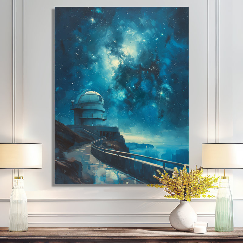 «Blue White Star Station Observer II», reproduction d'art mural, Canevas, H 24 po x l 32 po x P 1 po