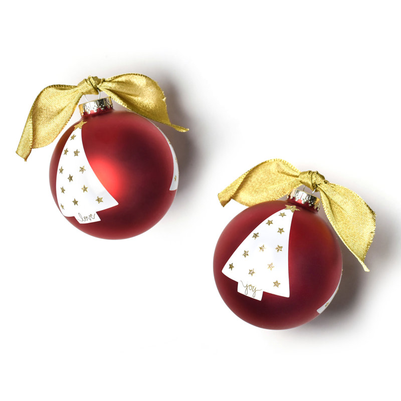 Ornement boule de verre paix love joy luminaire tree