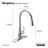 Kohler Simplice Single Handle Pull Down Kitchen Sink Faucet with Three-Function Pull Down Sprayer-62791323