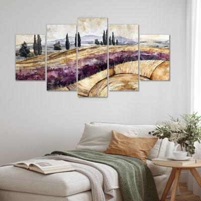 Setterlund - Vineyard Wall Decor - Art mural traditionnel 5 pièces