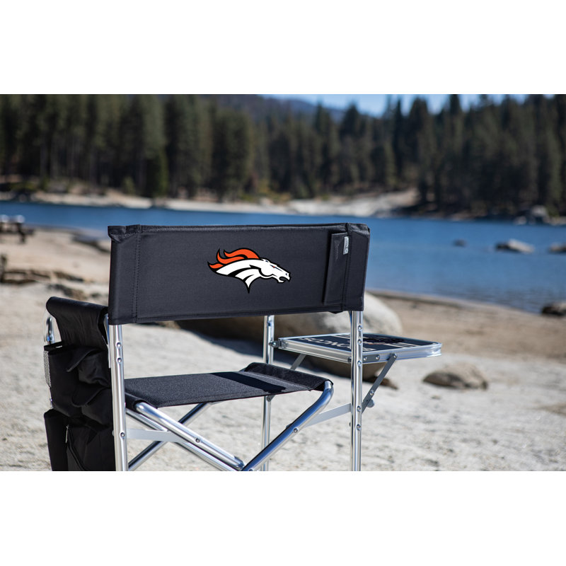 Folding Director Chair, Denver Broncos, Black