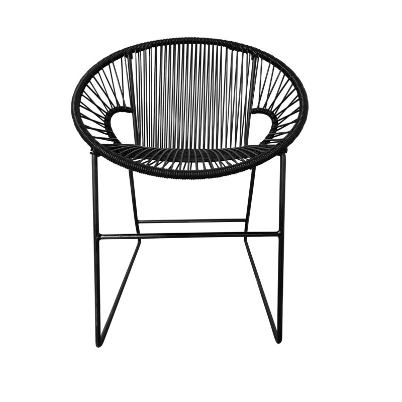 Chaise de patio Puerto, Noir