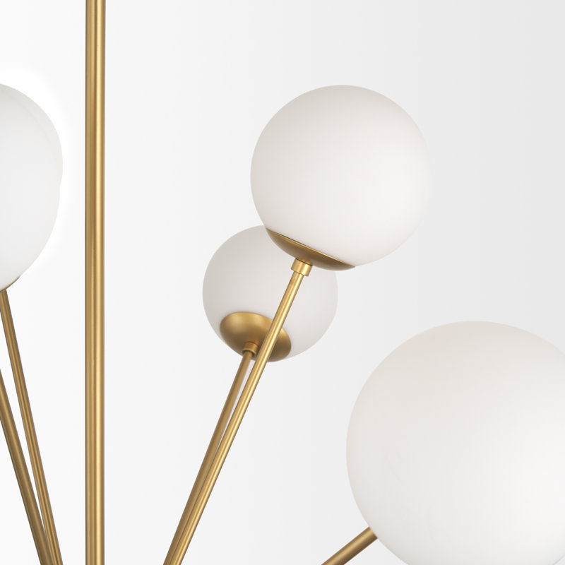 Strandquist Dimmable Sputnik Sphere Chandelier, Brushed Gold