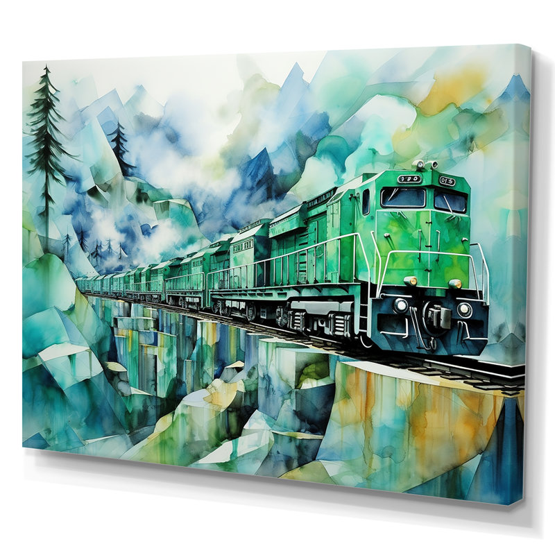 Voyage en train luxueux et relaxant III, Toile tendue, H 34 po x l 44 po x P 1,5 po