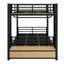 Metal Bunk Bed With Storage Shelves ,Drawers And Pegboard-1491103399