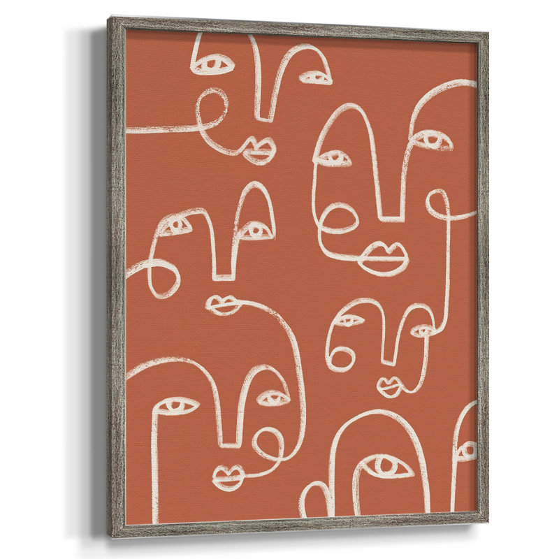 Reproduction encadrée Conn Connue Expressions II - bois massif, H 21 po x l 17 po