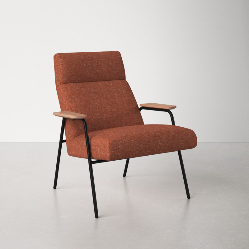Wagner Upholstered Accent Chair, Orange