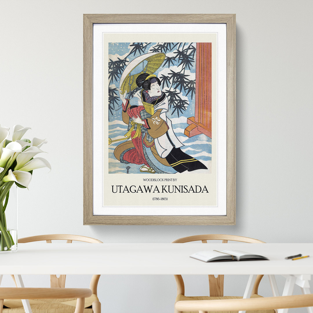 Caught in the Snow by Utagawa Kunisada - Picture Frame Art Prints