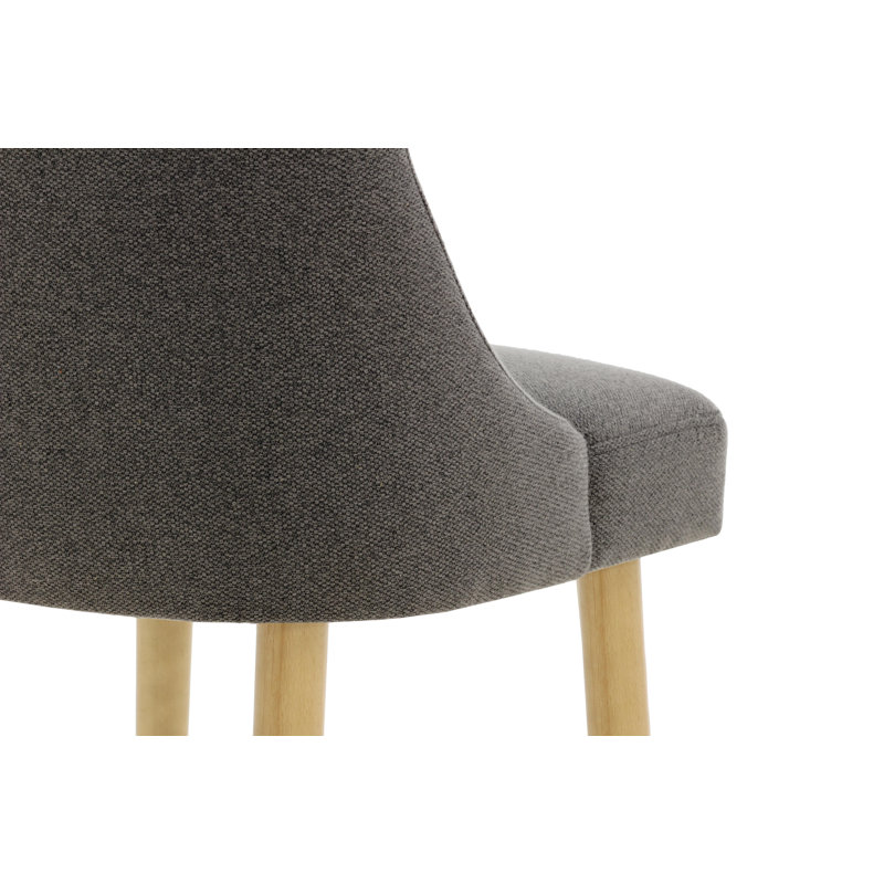 Lexi 48cm H Velvet Upholstered Side Chair, Dark Grey