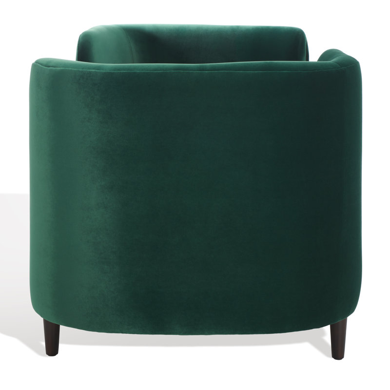 Midway Velvet Chaise Lounge, Dark Green