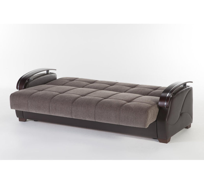 Sibury 85.8'' Upholstered Tufted Convertible Sofa
