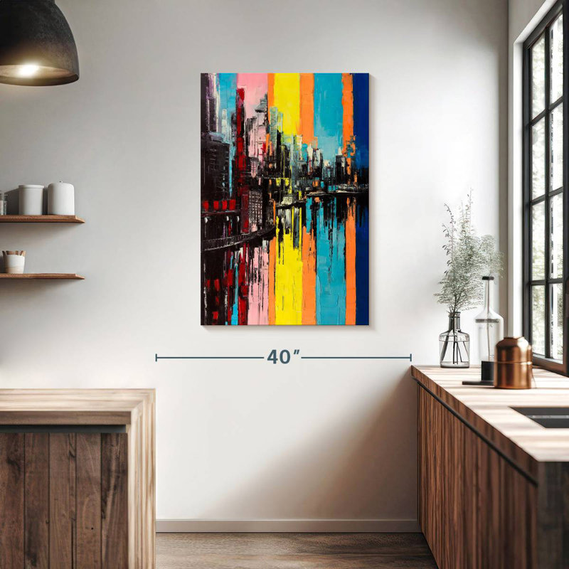 Avery Contemporary Abstract Landscape, 39" H x 26" W