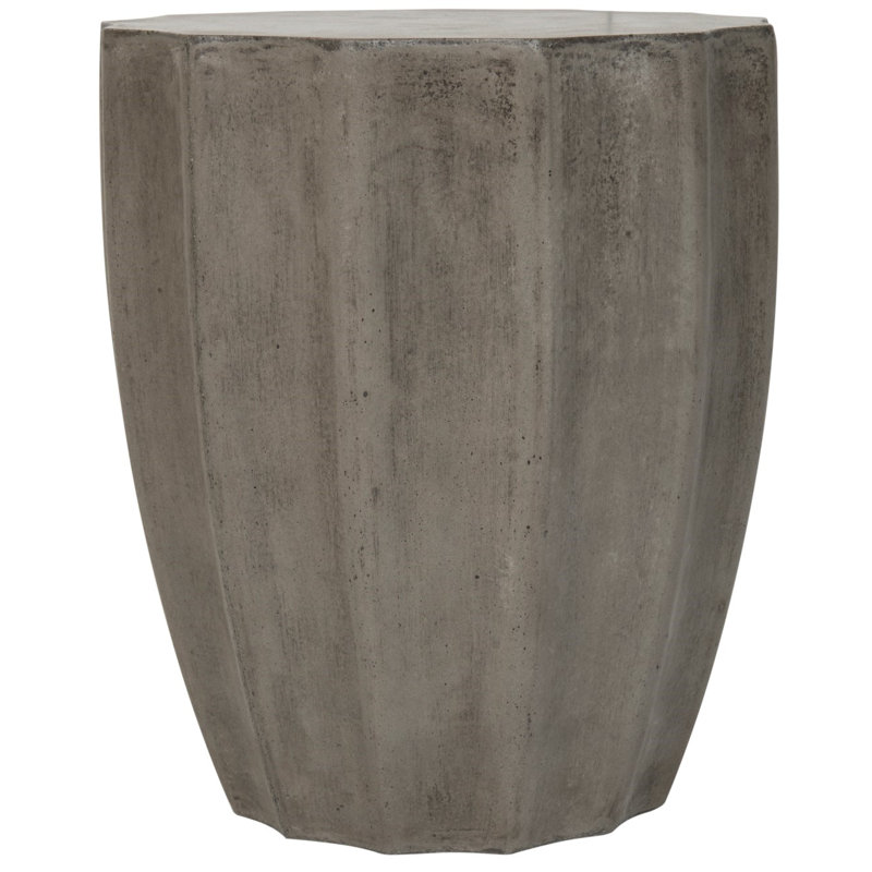 Table de bout abstraite en béton Fordwich, Gris foncé