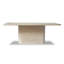 Table de salle à manger rectangulaire moderne en travertin - pierre naturelle, sièges 6 à 8, 38 po x 71 po