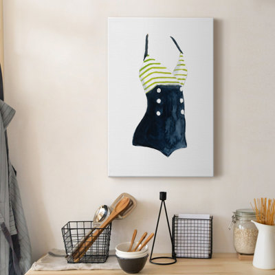 Rétro maillots de bain I - peinture sur toile tendue