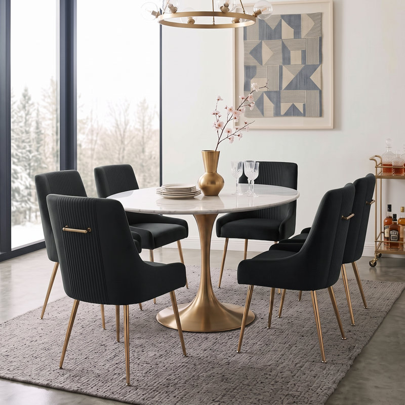 Chaise d'appoint Elian, Noir, noir, noir, noir, 6