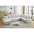 Large - Scale L - Shaped Modular Sofa Set With Detachable Components, Comfortable Upholstery And Decorative Throws For Contemporary Home Interiors