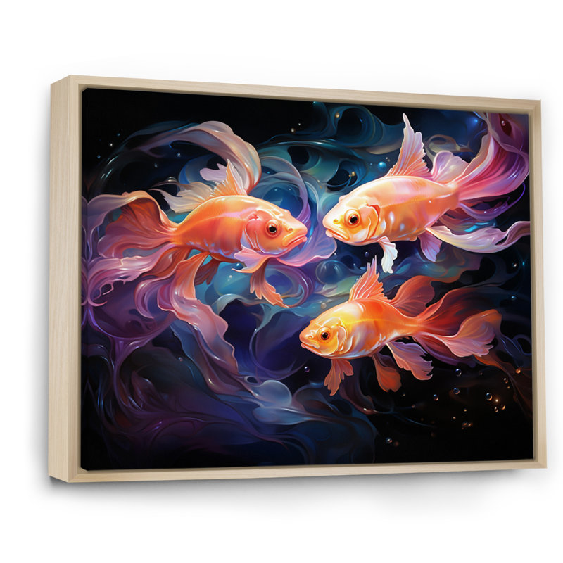 " Fishing Ethereal Eels ", Natural Floater Framed, 30" H x 40" W x 1.5" D