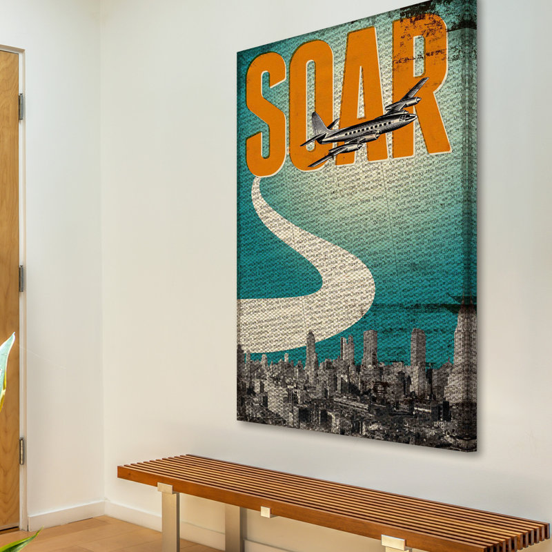 Rétro-affiche rétro sur toile tendue, H 60 po x l 40 po