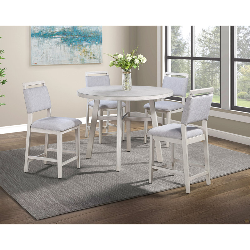 2Pc Upholstered Counter Height Pub Chairs