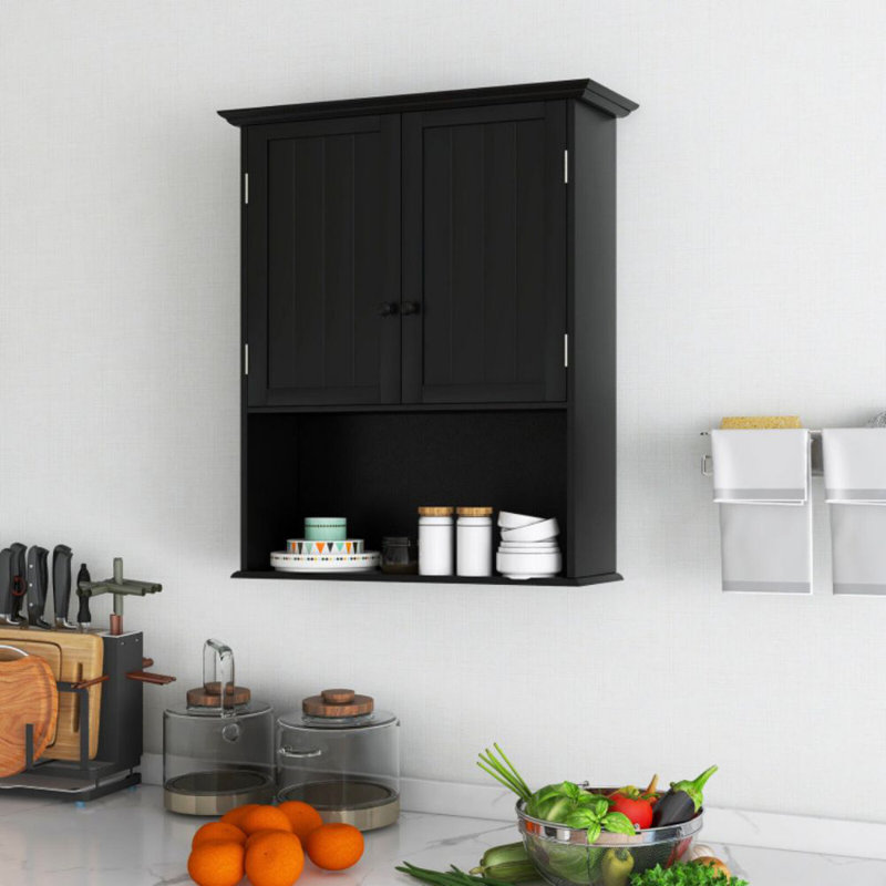Armoire de salle de bain Gehard, Noir