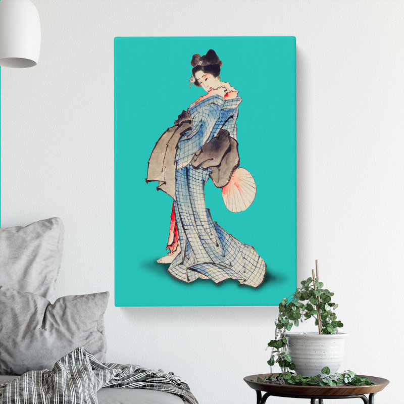 Geisha by Hokusai - Wrapped Canvas, 76cm H x 50cm W x 3cm D
