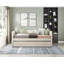 Lit de jour 1pc avec tissu d'ameublement en bois et tissu d'ameublement moderne-118022345