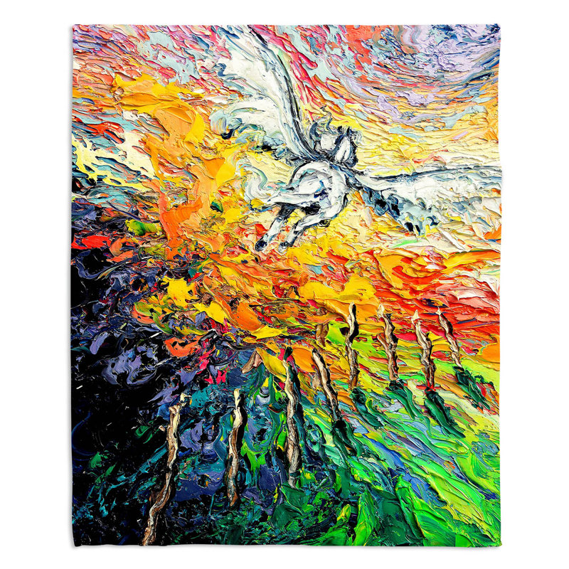 Hand Woven Throw Blanket, 51" x 60"
