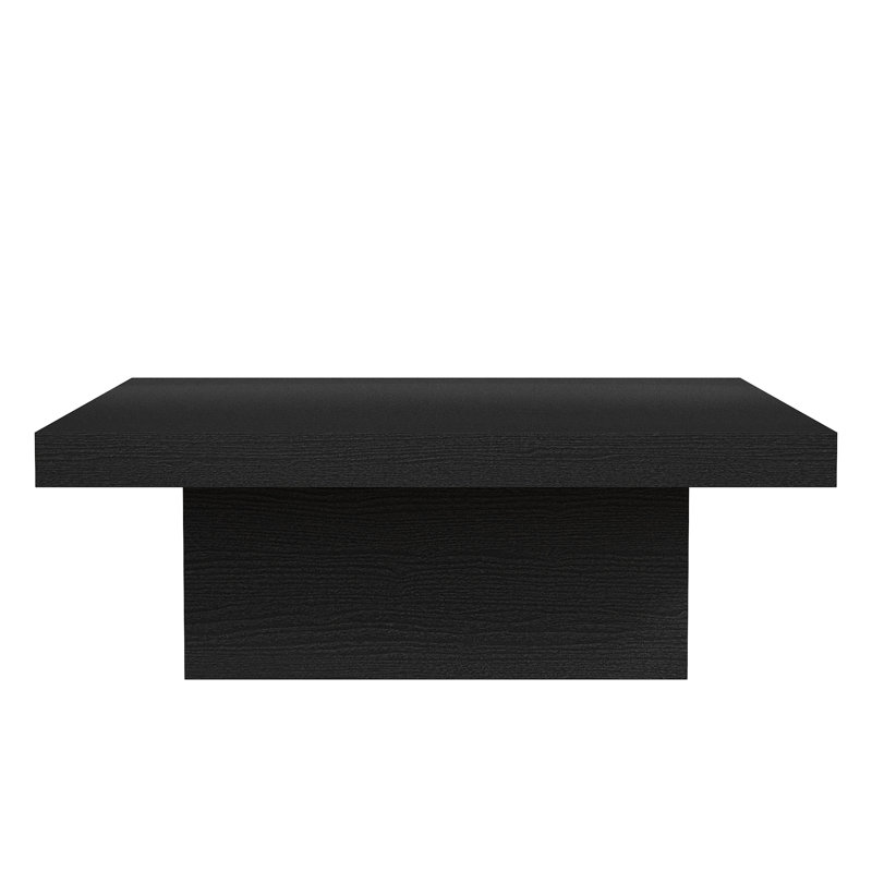 Grady Modern 3 Piece Living Room Table Set, Black Oak