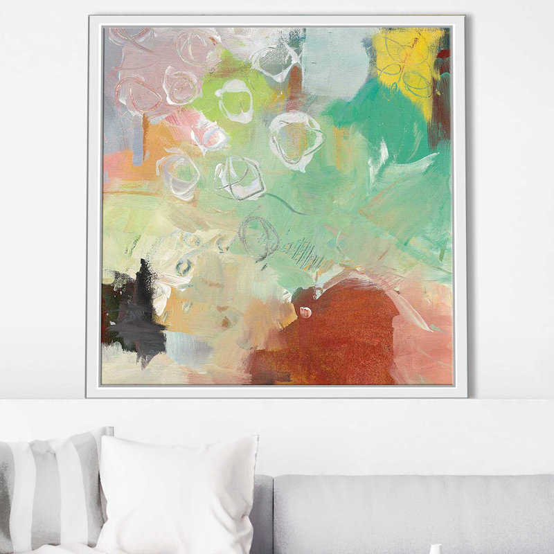 Été se levant III - Peinture, Cadre flottant blanc, H 31,5 po x l 31,5 po x P 2 po