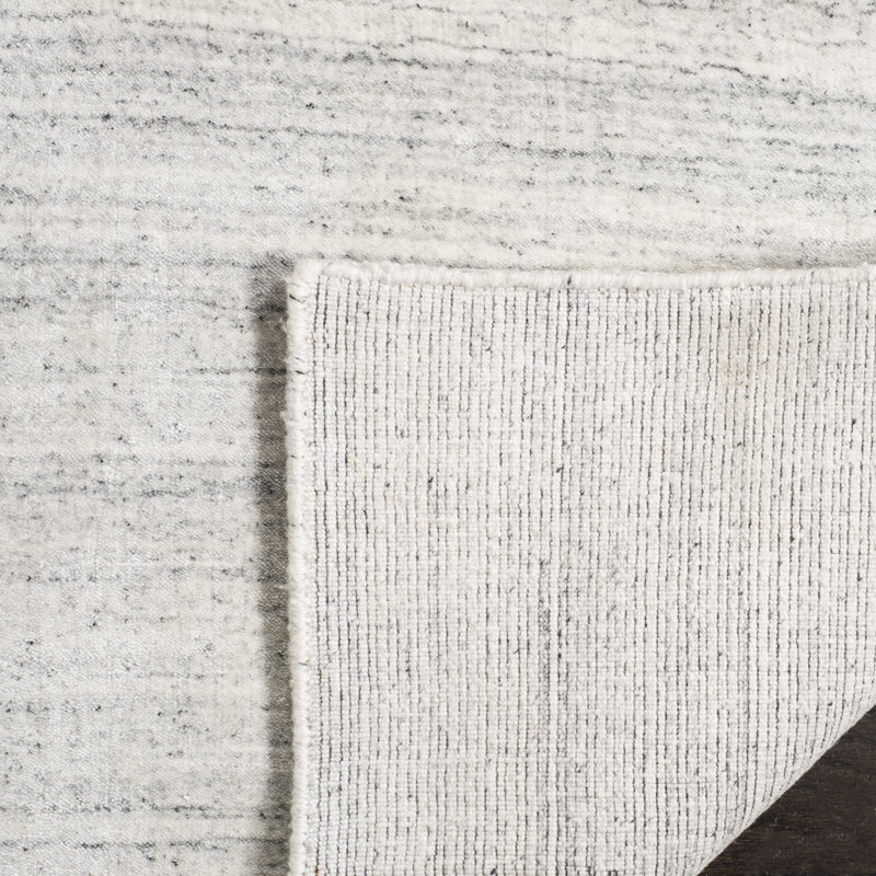 Tapis ivoire / gris tissé à la main Mcelroy, Rectangle de 5 pi x 8 pi