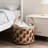 1Pcs,Handwoven Leather Laundry Basket - Stylish Storage Organizer With Durable Stitching And Trendy Color Block Design, Multi-Functional As A Fashionable Carryall