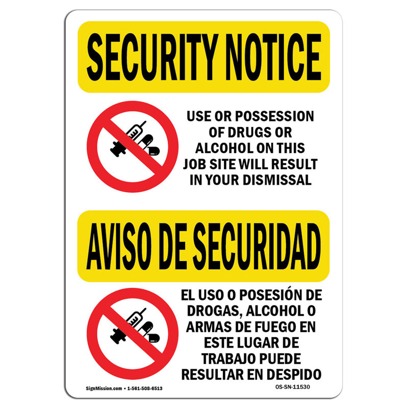 Panneau de sécurité Osha, H 24 po x l 18 po x P 0,1 po