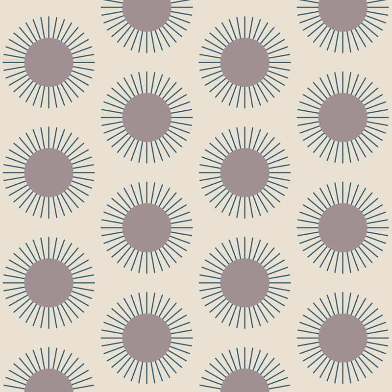 Sunburst - Wallpaper, Self-Adhesive, Vinyl, Plum