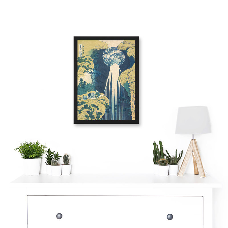 Hokusai Amida Falls Kisokaido Road Japanese Waterfall by Katsushika Hokusai - Single Picture Frame Print