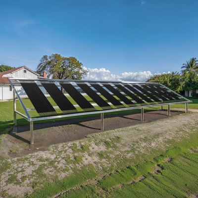 Solar Pool Heater 4 x 10 Foot Aboveground Pool Heating System( 4 Panels)