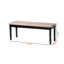 Banc de salle à manger rembourré brun foncé Exalt H 18,68 po x l 47,68 po x P 15,85 po Exalt