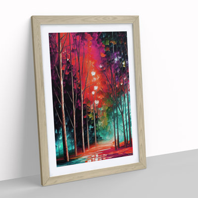 Colourful Woodland Forest No.3 - Single Picture Frame Painting