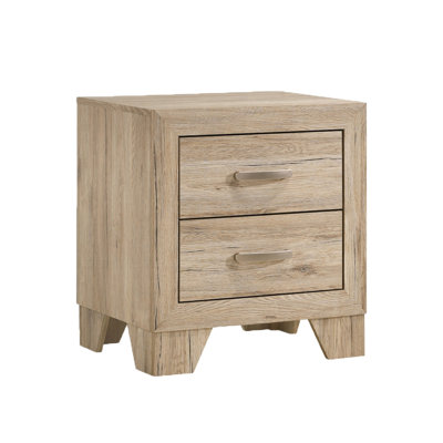 Latitude Run® 2 Drawers PB Nightstand In Natural Finish